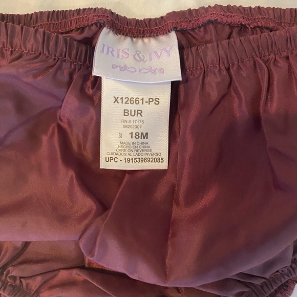 Toddler girl’s dress. 18 Mo. Iris & Ivy (dress and bloomer). - Picture 7 of 12